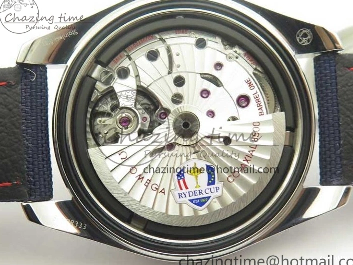 0426 EasyCare Aqua Terra Master Ryder Cup Edition VSF 1:1 Best Edition White Textured Dial on Blue Nylon Strap A8500 Super Clone 8016